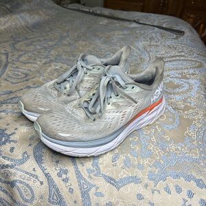 Hoka One One Womens Clifton 8 BFPA Blue Running Shoes Sneakers Size 11 B